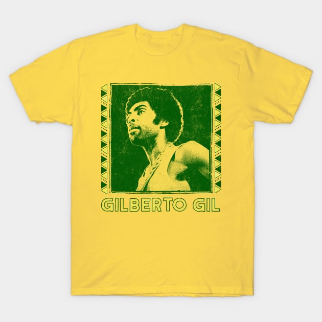 Gilberto Gil / Retro Original Fan Art Design T-Shirt by DankFutura